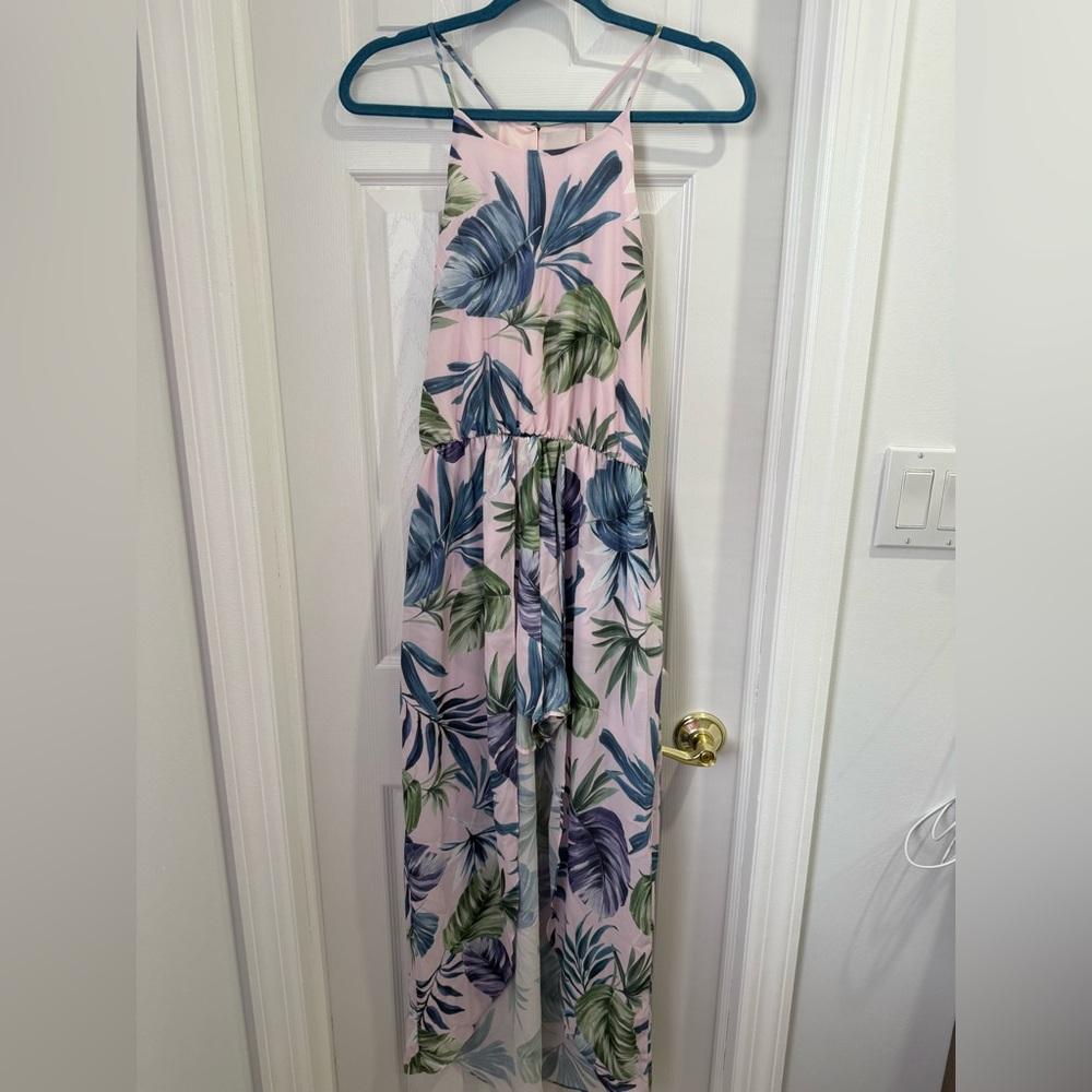 Everly Pink and Blue Floral Dress